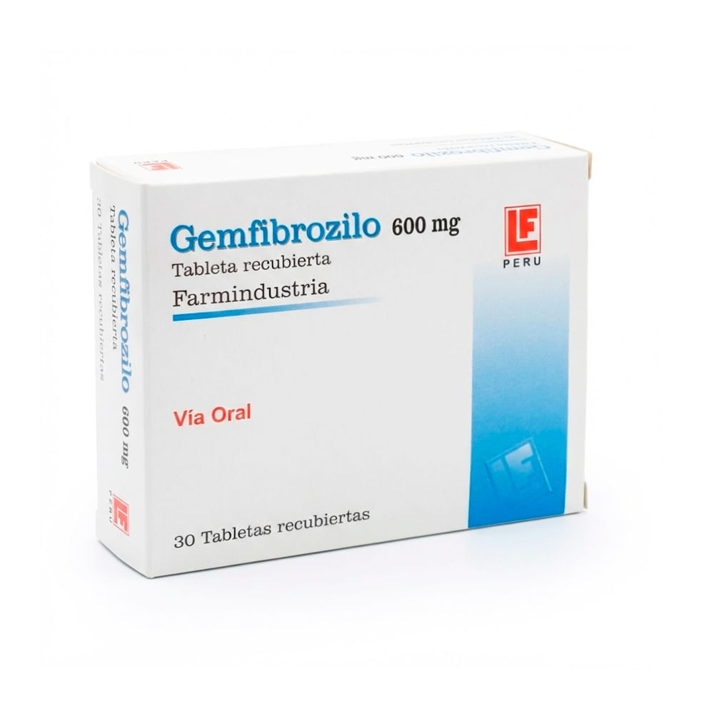 Gemfibrozilo 600 mg FI Tabletas Recubiertas - Caja 30 und