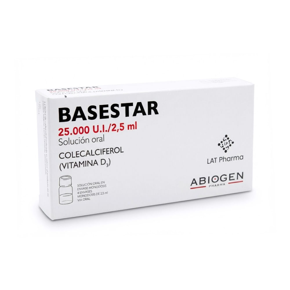 Basestar 25 000 UI/2.5 ml Solución Oral - Caja 4 und