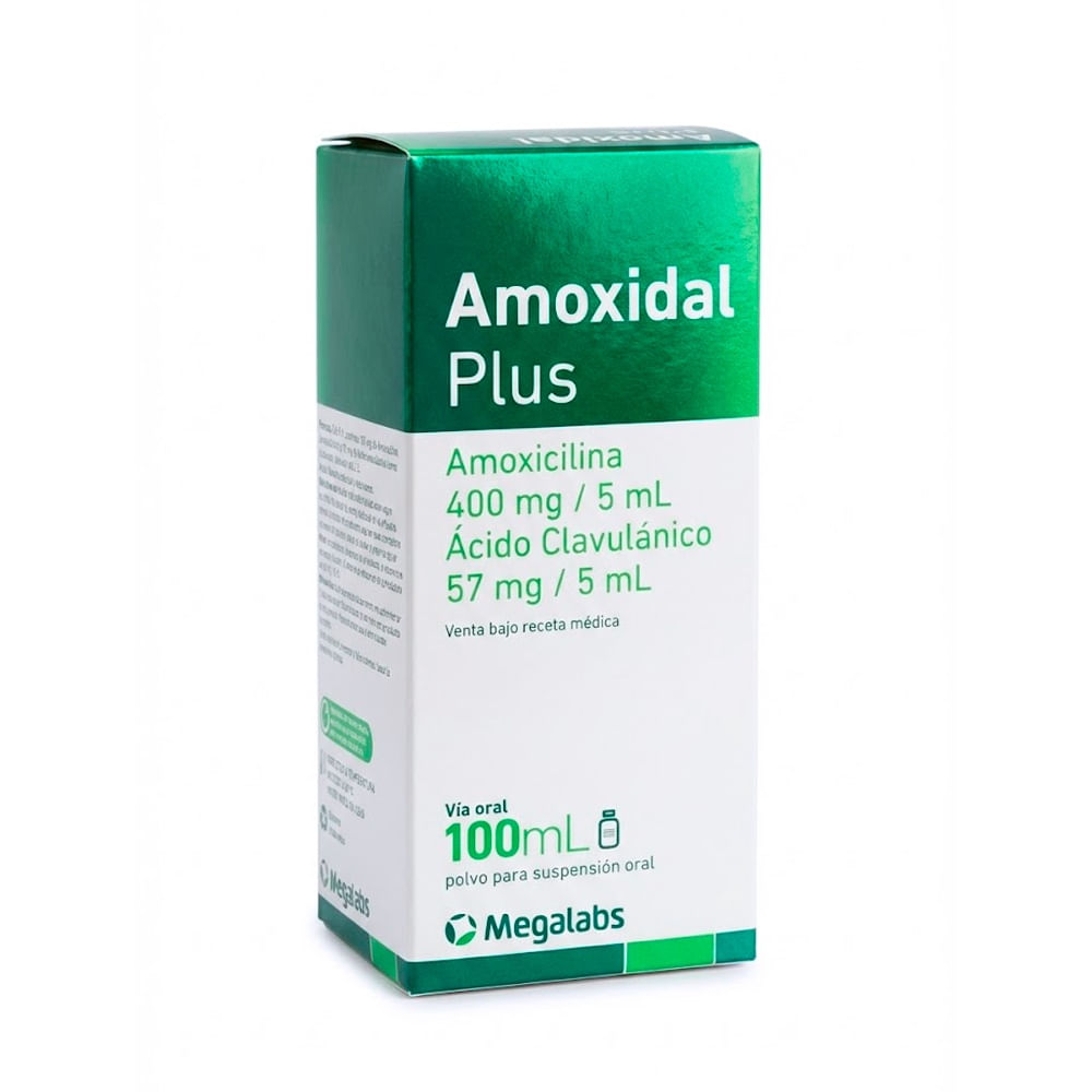 Amoxidal Plus 400 mg + 57 mg/5 ml Polvo para Suspensión Oral - Frasco 100 ml