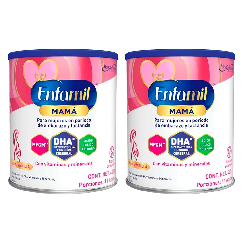 Pack x 2 Enfamil Mamá Sabor Vainilla 400 g c/u
