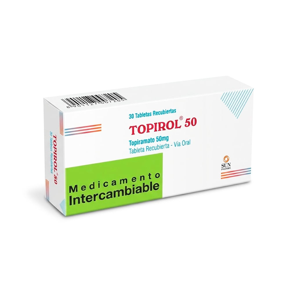 Topirol 50 mg Tabletas Recubiertas - Caja 30 und