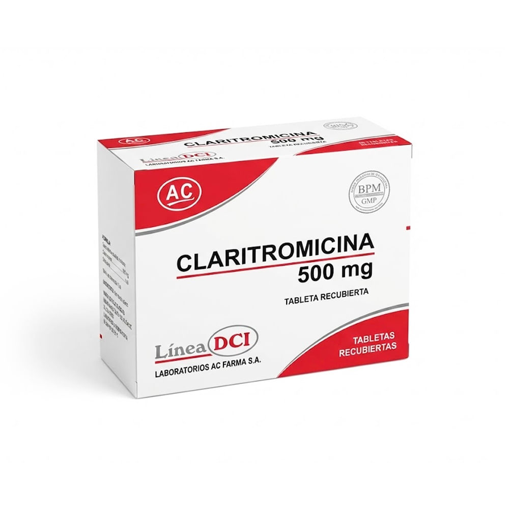 Claritromicina 500 mg Tabletas Recubiertas - Blíster 10 und