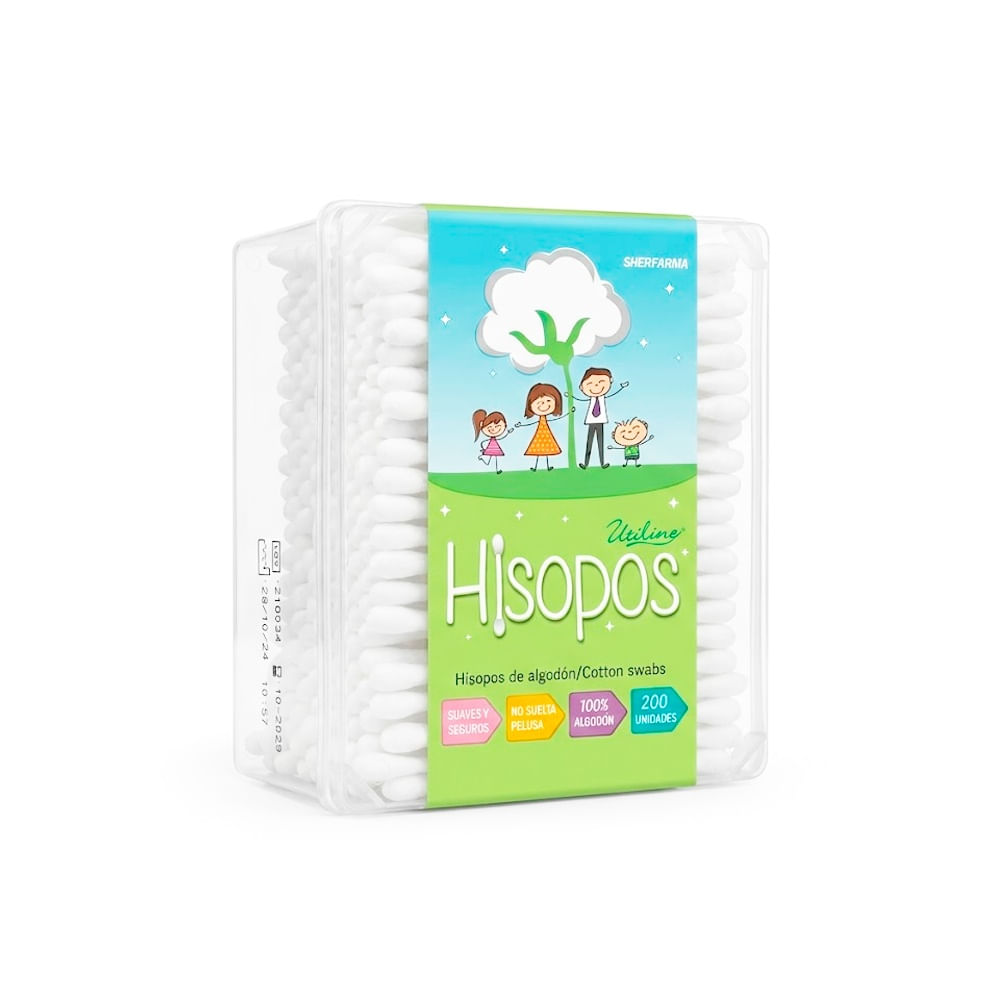 Sherfarma Hisopos de Algodón - Estuche 200 und
