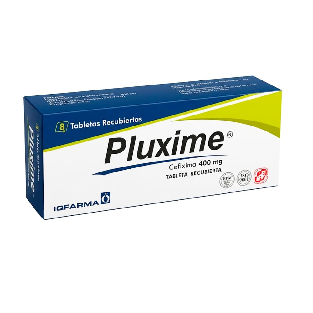Pluxime 400 mg Tabletas Recubiertas - Caja 8 und