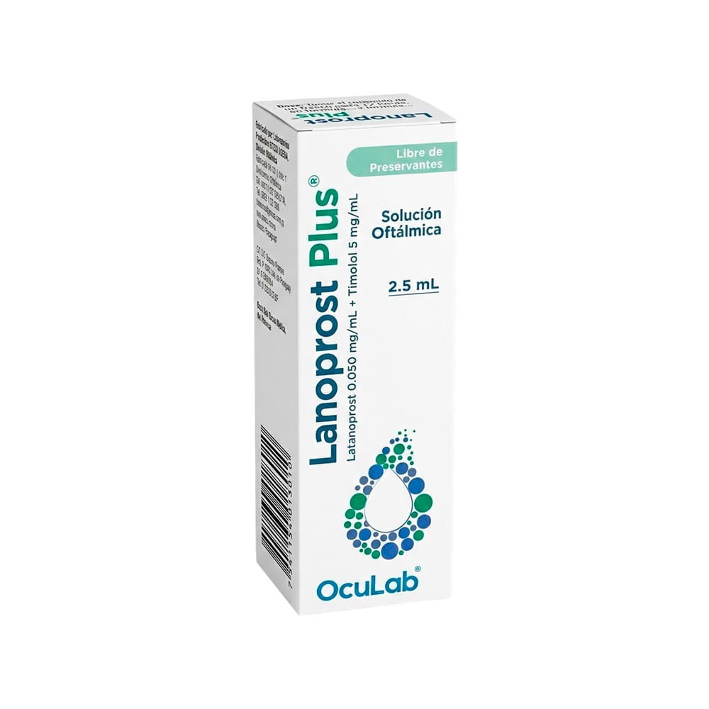 Lanoprost Plus 0.050 mg + 5 mg/ ml Solución Oftálmica - Frasco 2.5 ml