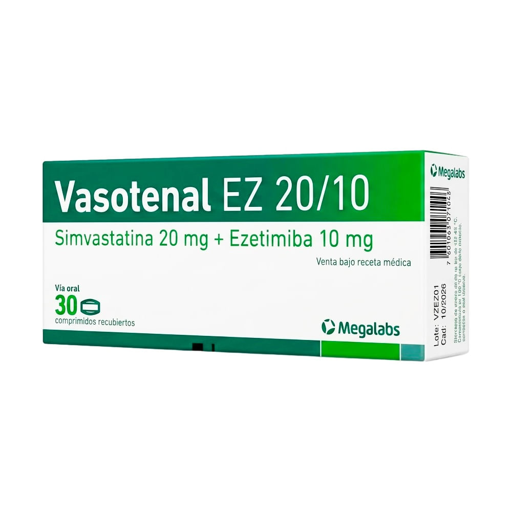 Vasotenal EZ 20 mg + 10 mg Comprimidos Recubiertos - Caja 30 und