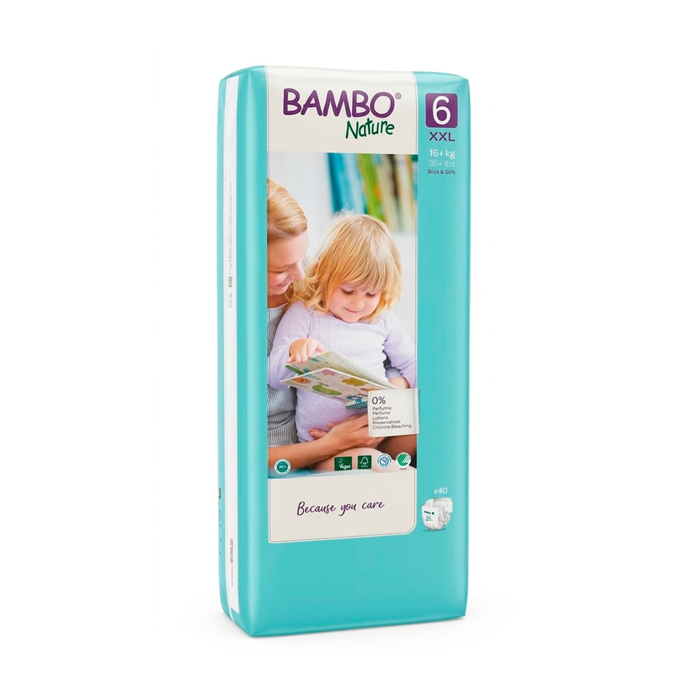 Bambo Nature Pañales Talla 6 XXL - Bolsa 40 und