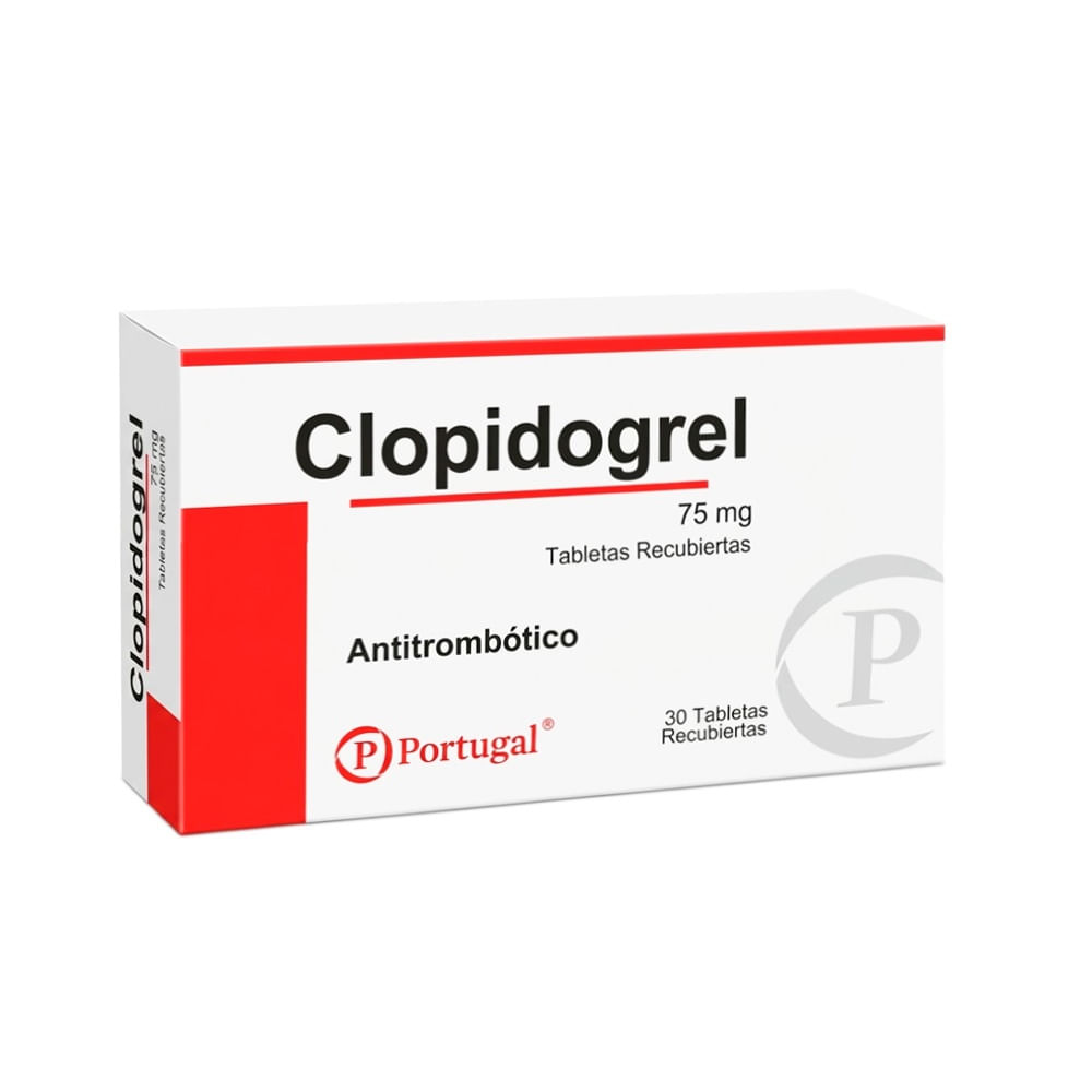 Clopidogrel 75 mg PT Tabletas Recubiertas - Caja 30 und