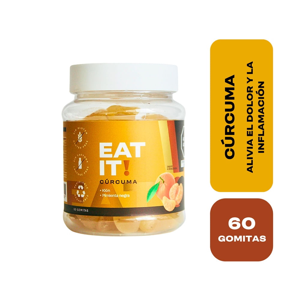 Eat It! Cúrcuma Gomitas Sabor Mandarina - Frasco 60 und