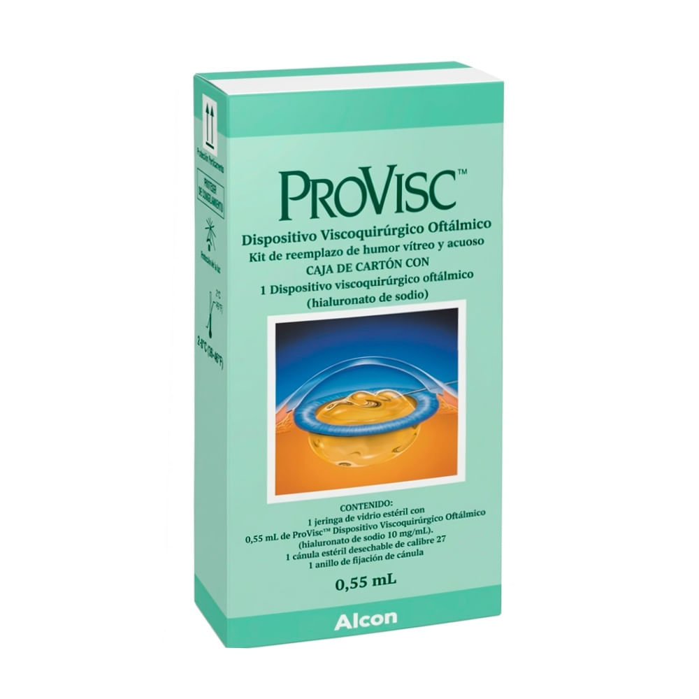 Provisc 0.55 ml Viscoquirúrgico Oftálmico - Caja 1 kit