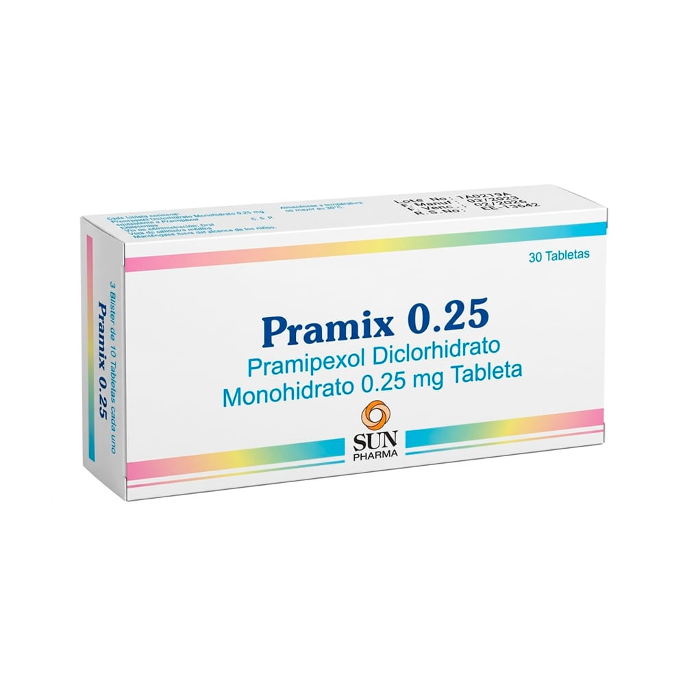 Pramix 0.25 mg Tabletas - Caja 30 und