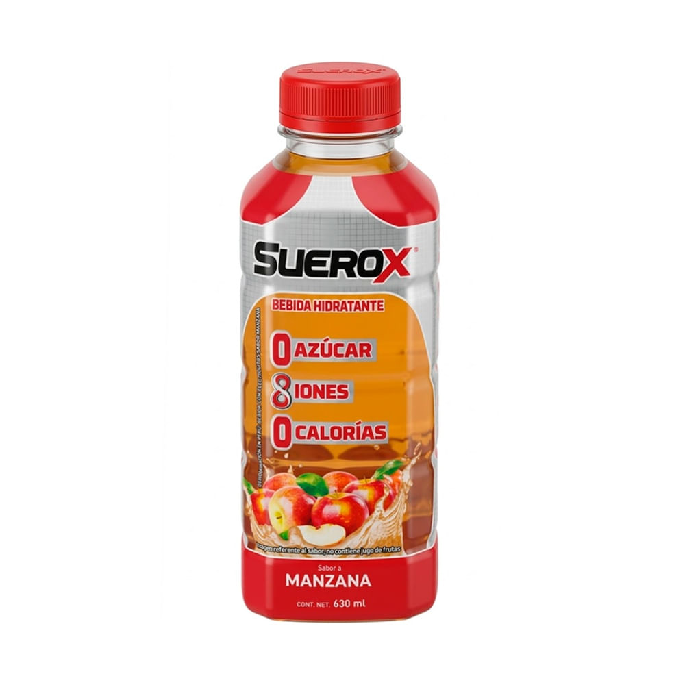 Suerox Bebida Hidratante Sabor Manzana - Frasco 630 ml