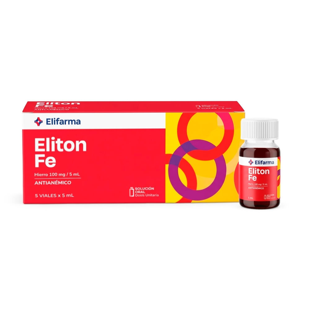 Eliton Fe 100 mg/5 ml Solución Oral - Caja 5 und