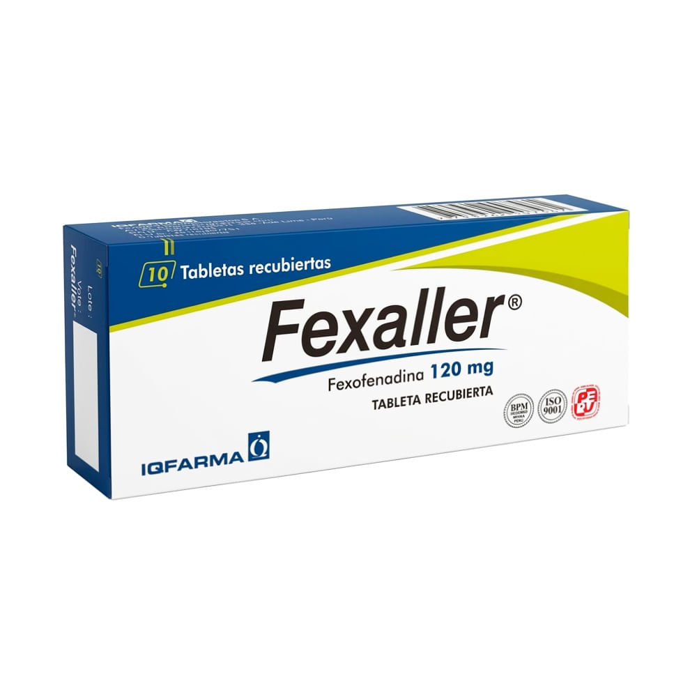 Fexaller 120 mg Tabletas Recubiertas - Caja 10 und