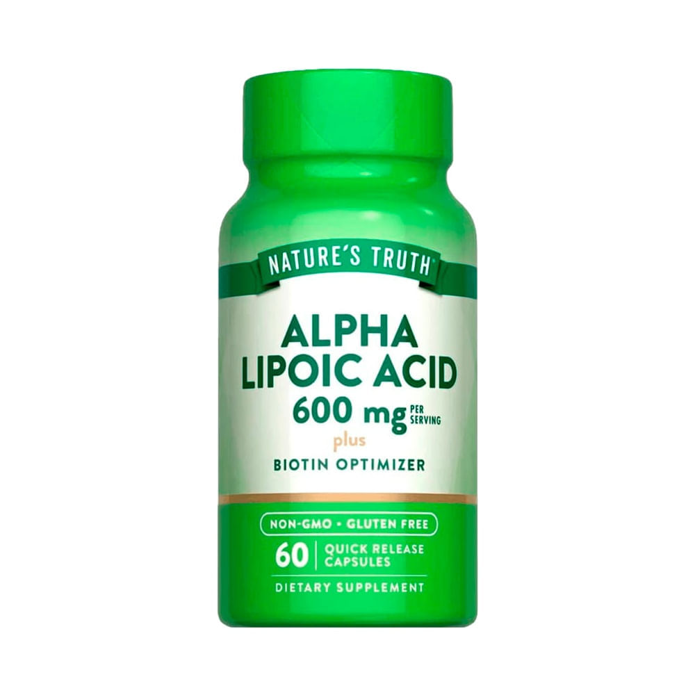Nature's Truth Ácido Alfa Lipoico + Biotina Cápsulas - Frasco 60 und