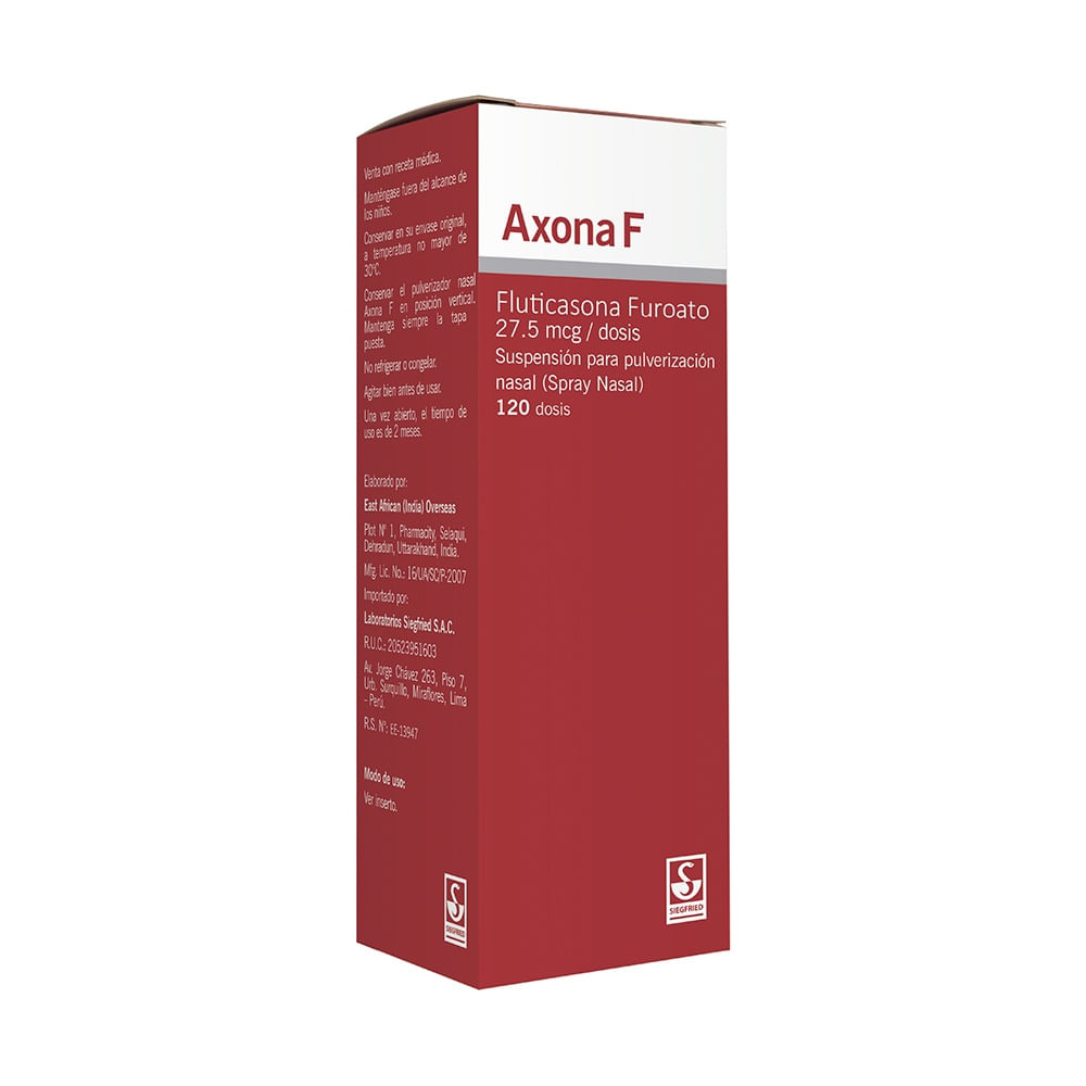 Axona F 27.5 mcg/dss Suspensión para Pulverización Nasal - Frasco 120 dss