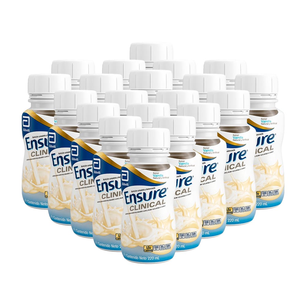 Pack x 20 Ensure Clinical Bebible Sabor Vainilla 220 ml c/u