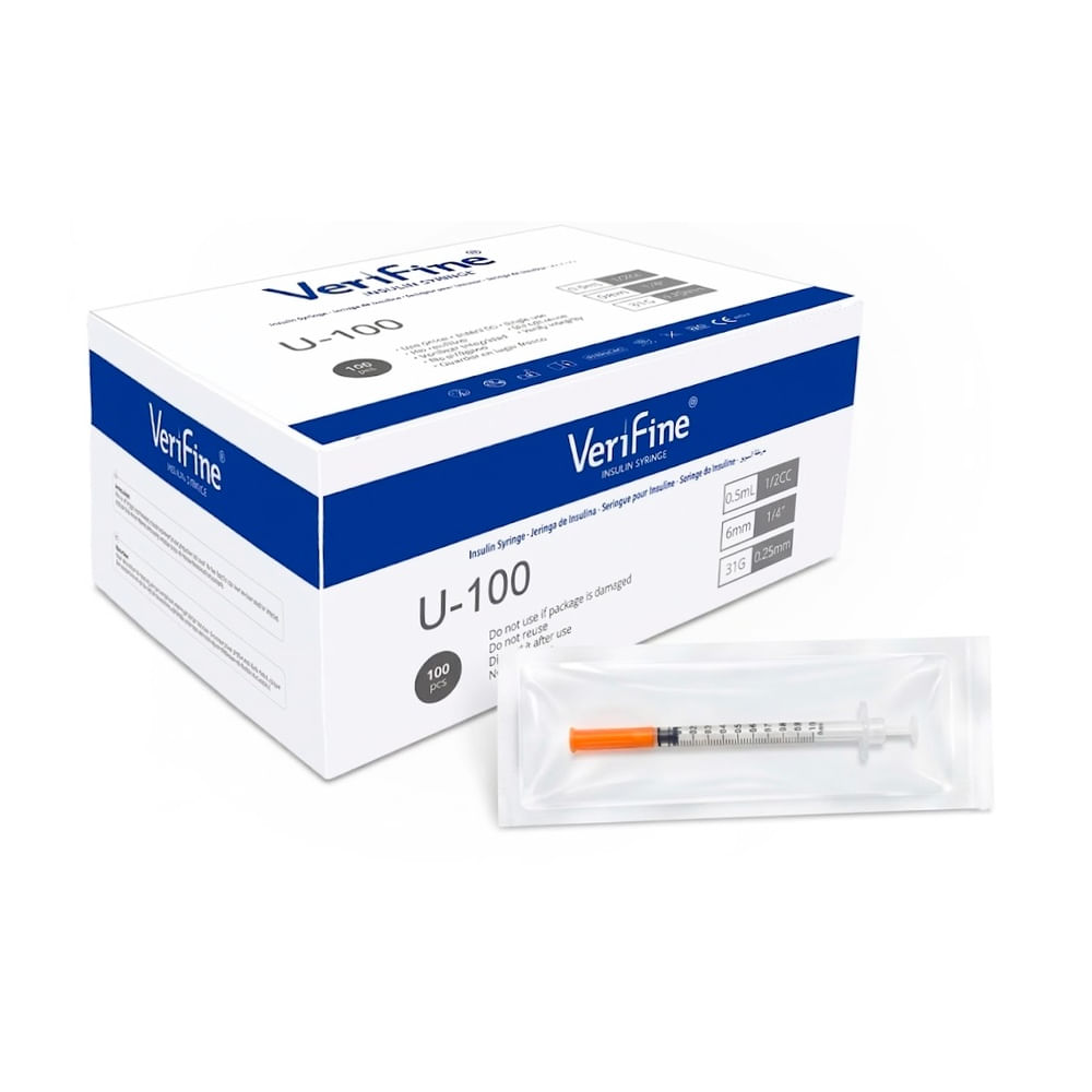 Verifine Jeringa para Insulina (0.5 ml x 6 mm)
