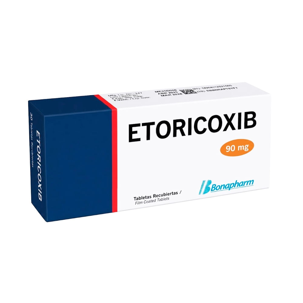Etoricoxib 90 mg BP Tabletas Recubiertas - Blíster 10 und