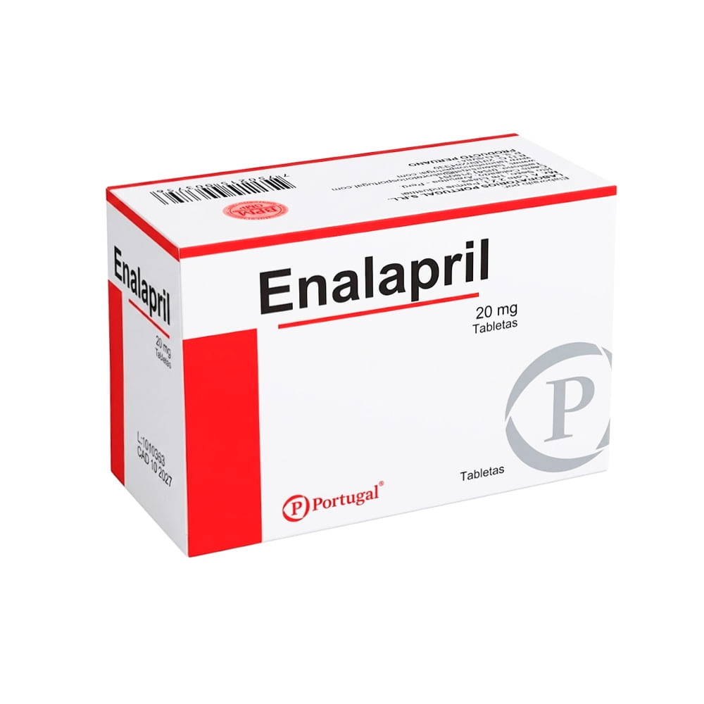 Enalapril 20 mg PT Tabletas - Blíster 10 und