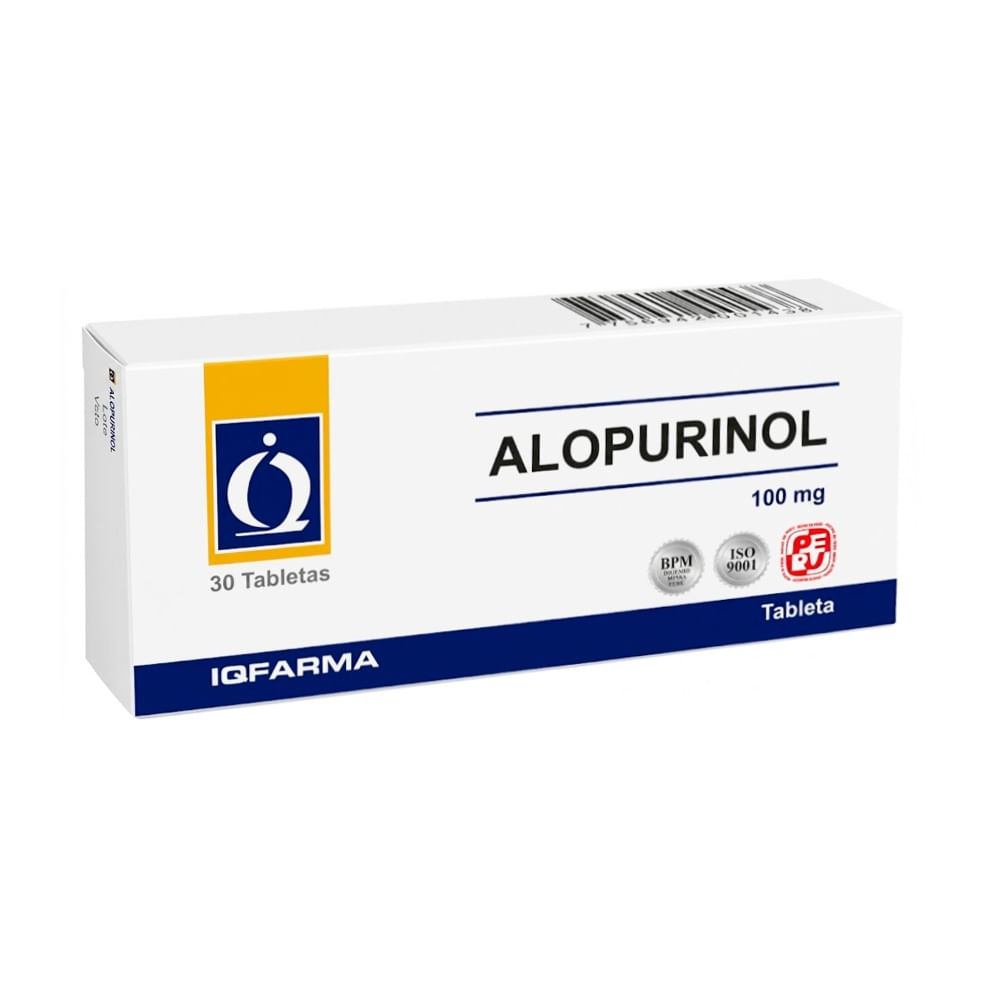 Alopurinol 100 mg IQ Tabletas - Caja 30 und