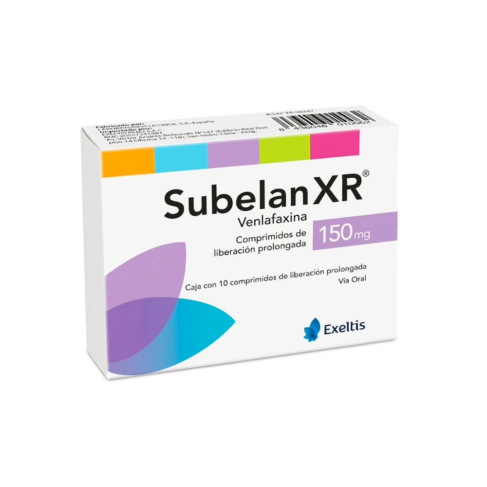 Subelan XR 150 mg Comprimidos de Liberación Prolongada - Caja 10 und