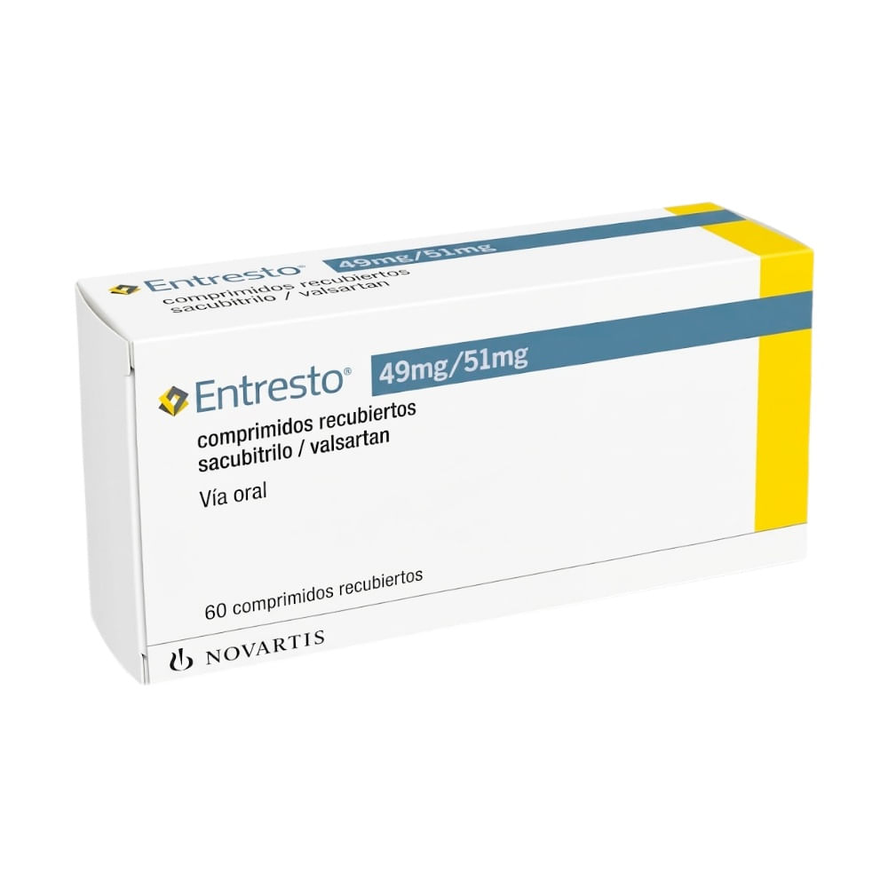 Entresto 49 mg + 51 mg Comprimidos Recubiertos - Caja 60 und