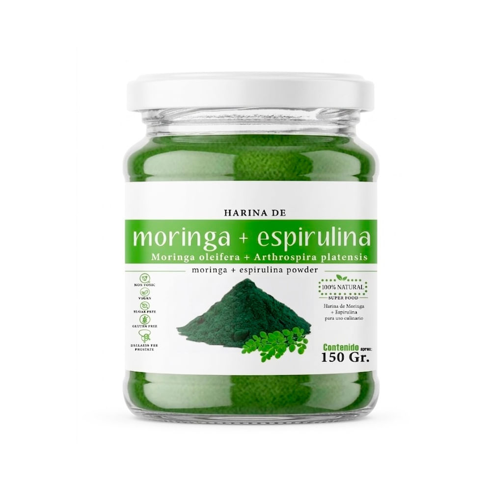 La Naturaleza y tu Salud Moringa + Espirulina - Frasco 150 g