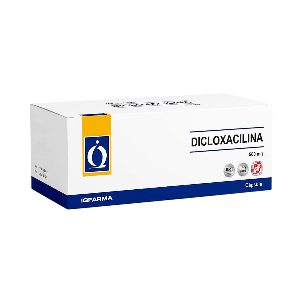 Dicloxacilina 500 mg IQ Cápsulas - Blíster 10 und