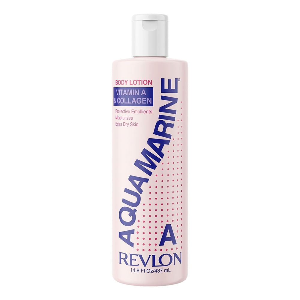 Aquamarine Loción Corporal Vitamina A + Colágeno - Frasco 437 ml
