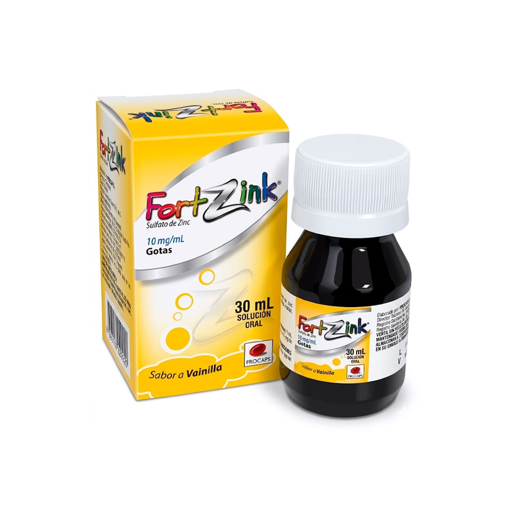 Fortzink 10 mg/ml Gotas Solución Oral Sabor Vainilla - Frasco 30 ml