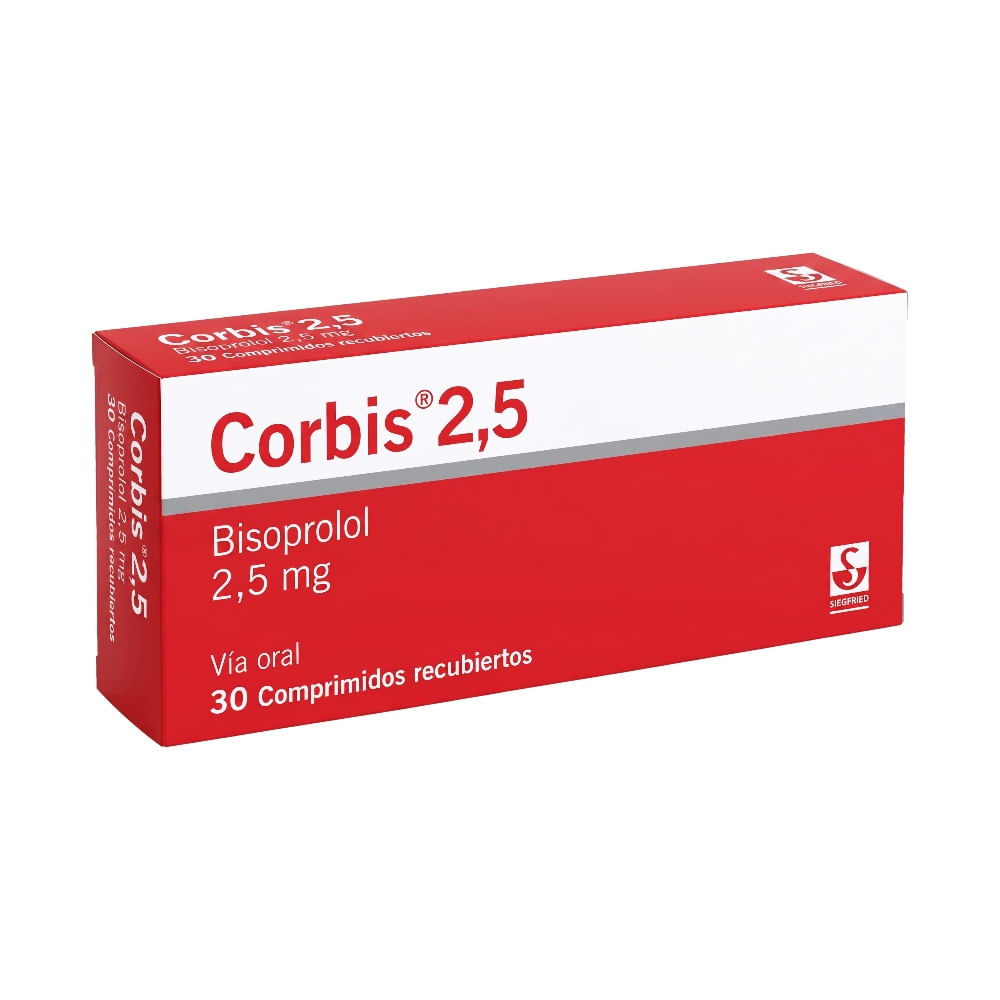 Corbis 2.5 mg Comprimidos Recubiertos - Caja 30 und