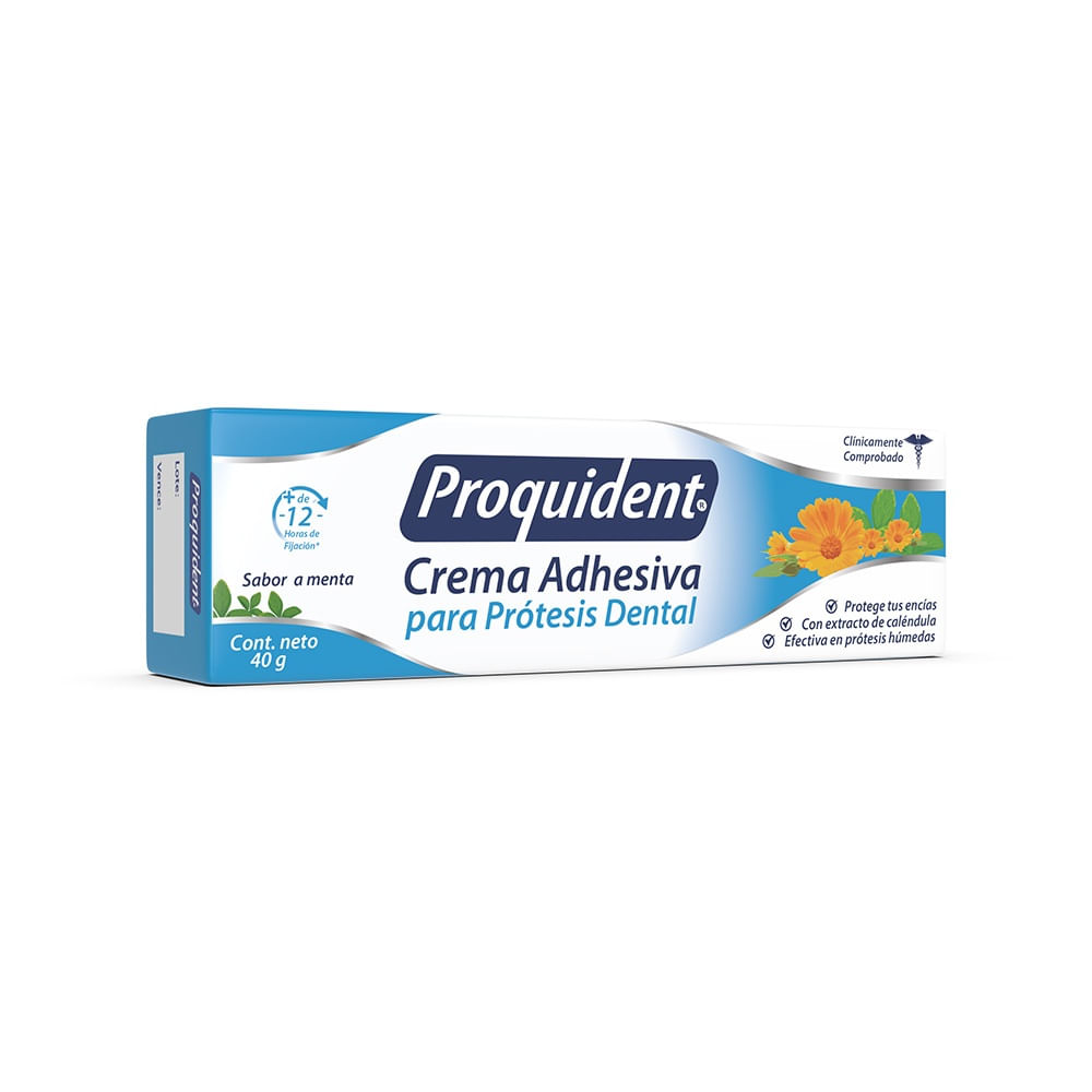 Proquident Crema Adhesiva para Prótesis Dental Sabor Menta - Tubo 40 g