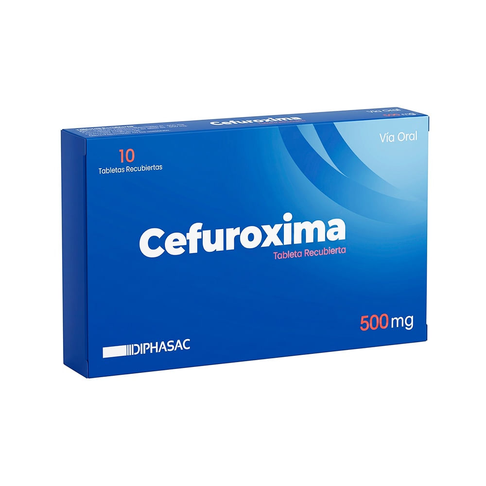 Cefuroxima 500 mg DP Tabletas Recubiertas - Caja 10 und