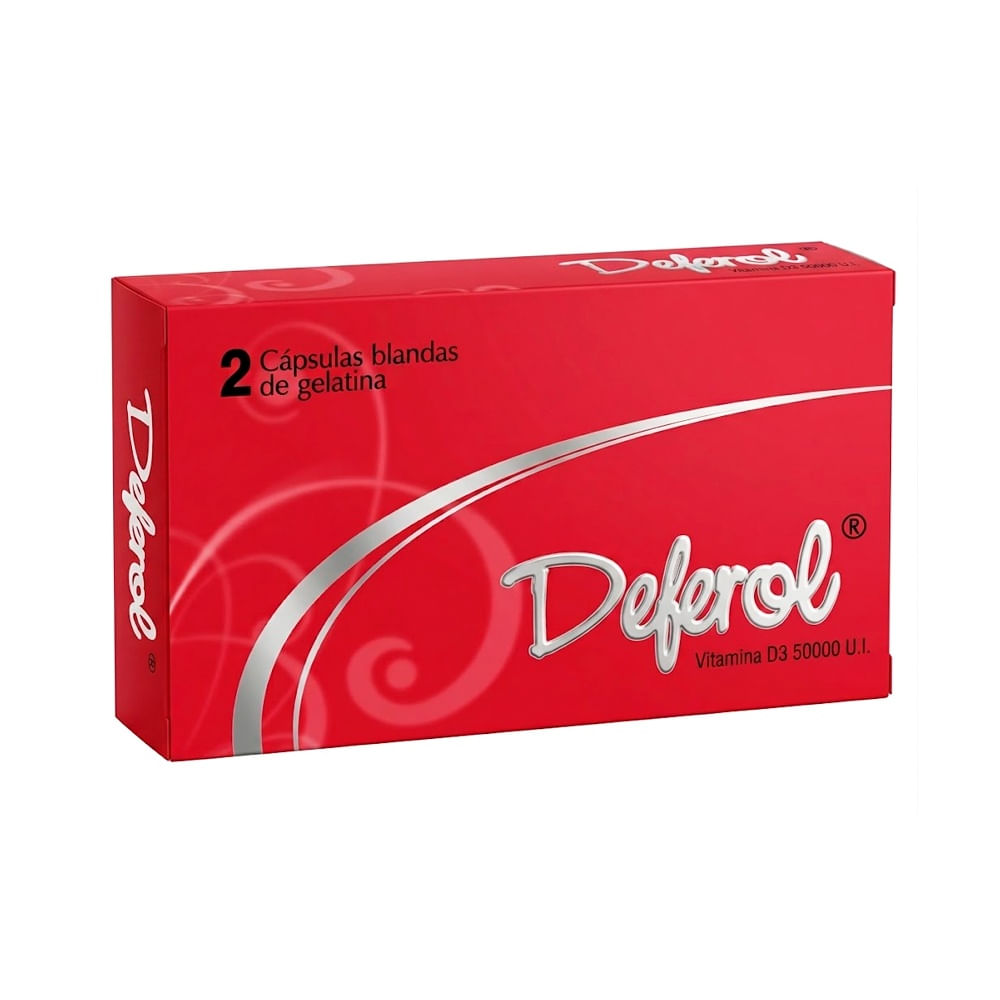 Deferol 50 000 UI Cápsulas Blandas - Caja 2 und