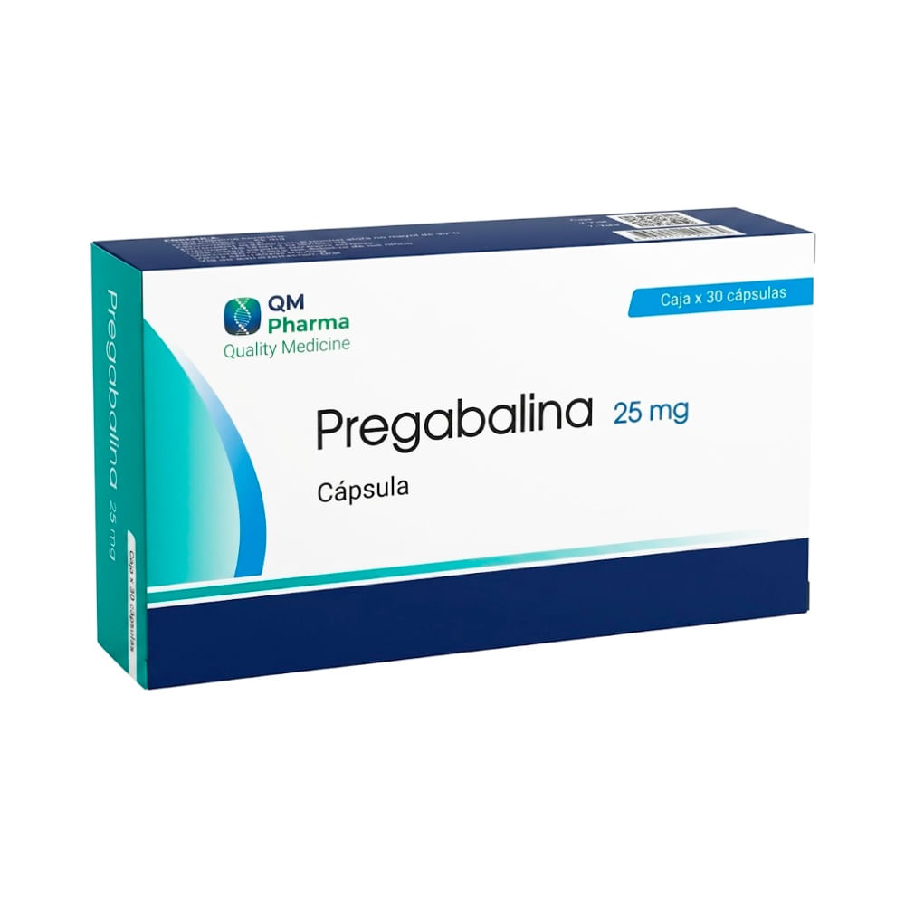 Pregabalina 25 mg QM Cápsulas - Caja 30 und