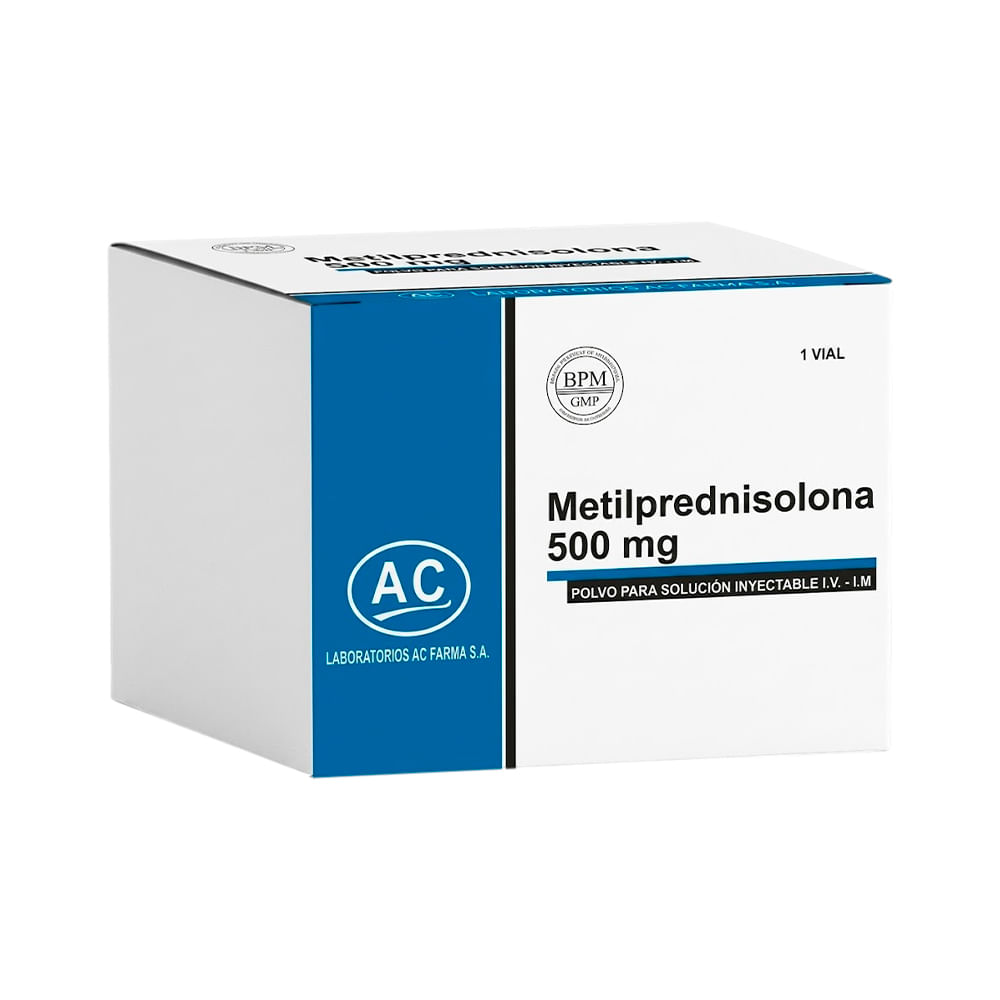 Metilprednisolona 500 mg AC Polvo para Solución Inyectable - Vial 1 und