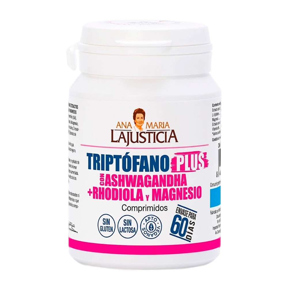 Ana Maria Lajusticia Triptófano Plus Ashwagandha + Rhodiola y Magnesio Comprimidos - Frasco 60 und