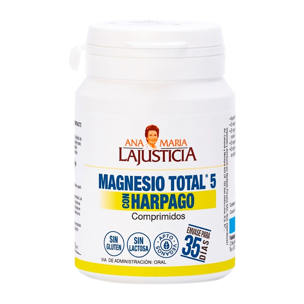 Ana Maria Lajusticia Magnesio Total 5 con Harpago Comprimidos - Frasco 70 und