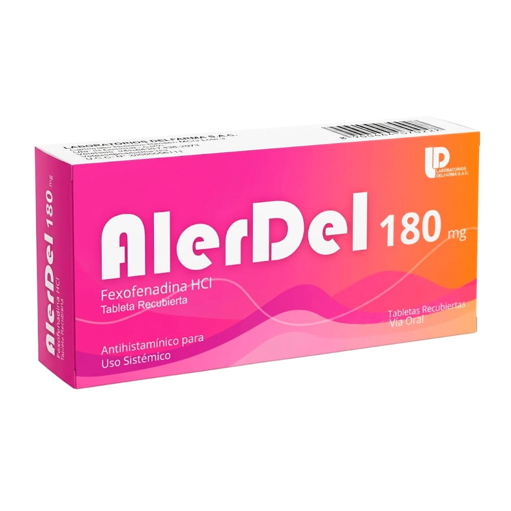 AlerDel 180 mg Tabletas Recubiertas - Blíster 10 und
