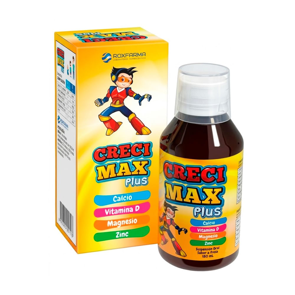 Crecimax Plus Suspensión Oral Sabor Fresa - Frasco 180 ml