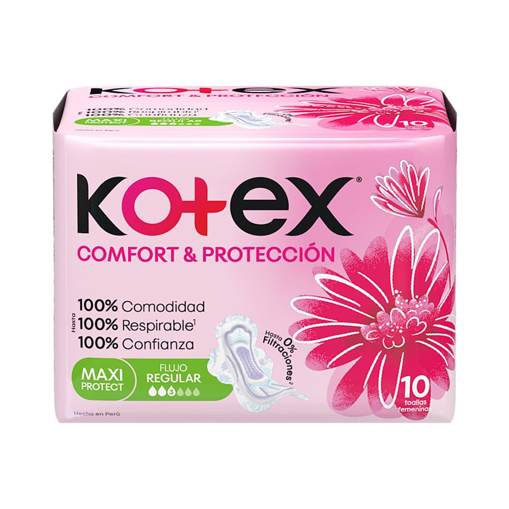 Kotex Normal Toallas Higiénicas - Bolsa 10 und