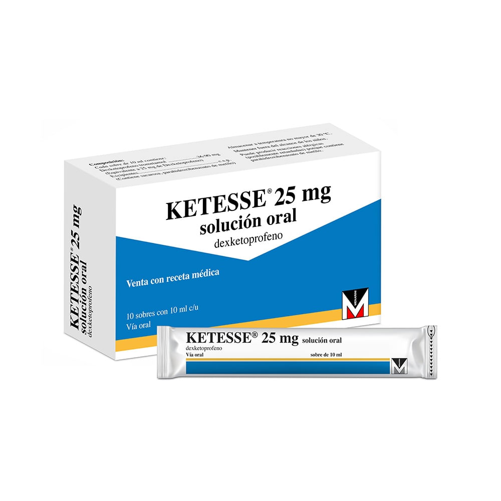 Ketesse 25 mg Solución Oral Sobres - Caja 10 und