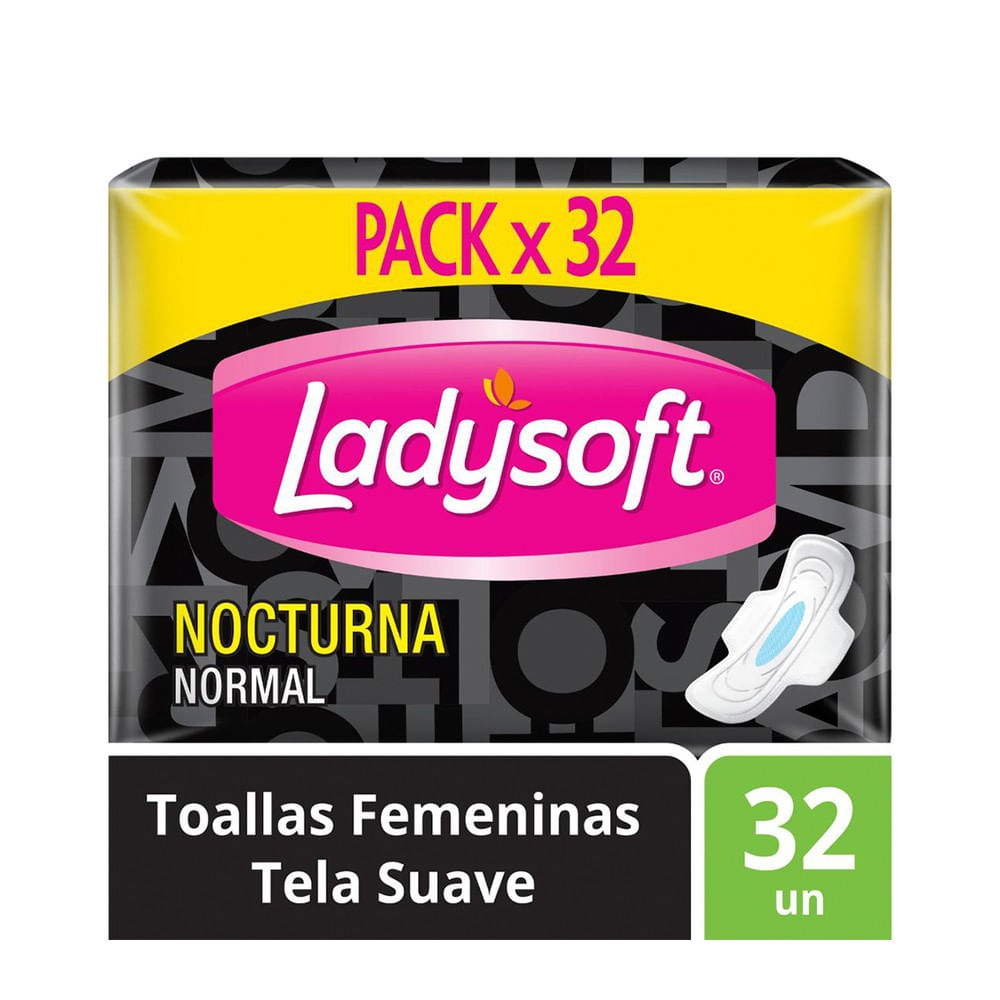 Ladysoft Nocturna Toallas Higiénicas - Bolsa 32 und