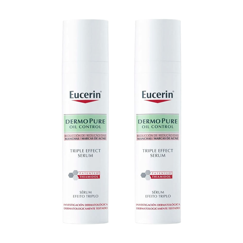 Pack x 2 Eucerin DermoPure Oil Control Triple Effect Serum Post Acné 40 ml c/u